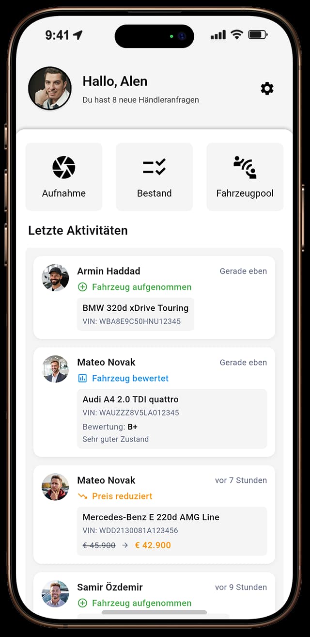 CARDAD Aufnahme-App
