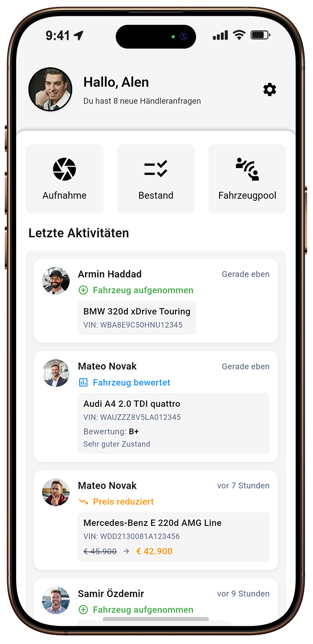 CARDAD Aufnahme-App