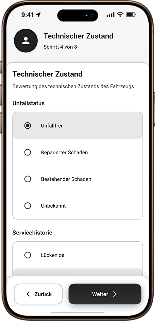 Foto-Erfassung in der Aufnahme-App