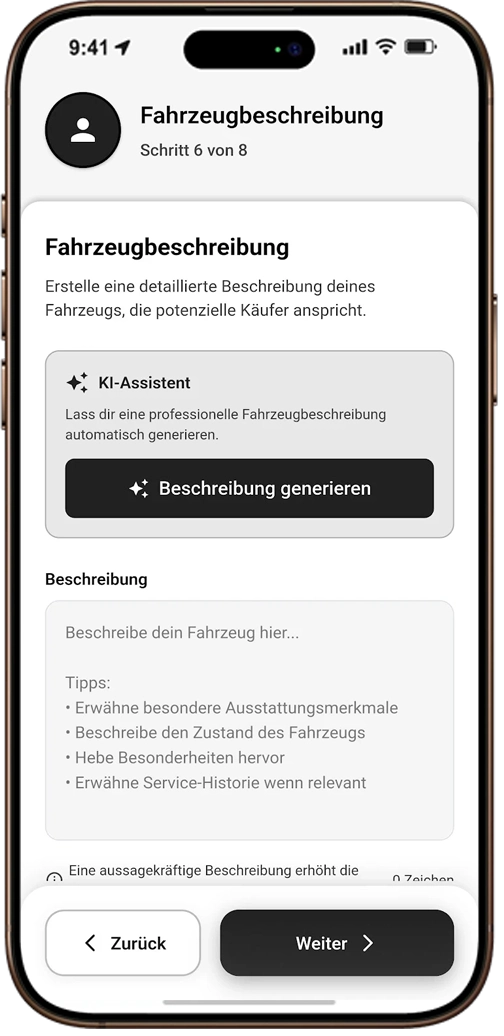 FIN-Scan in der Aufnahme-App