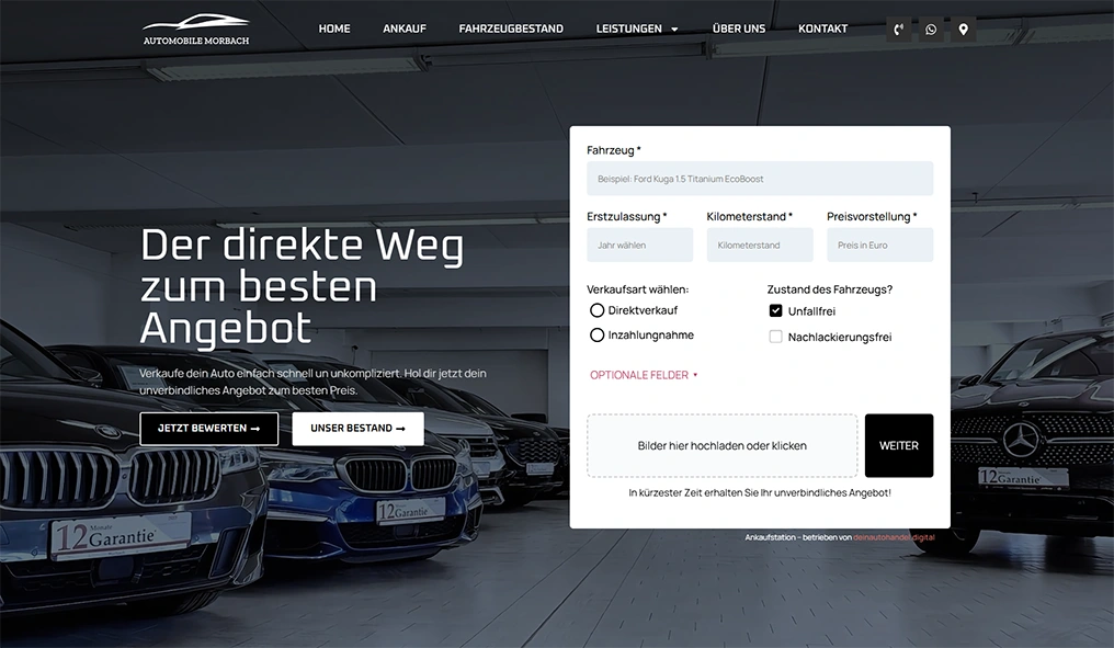 Autohandel Webseite Beispiel #26